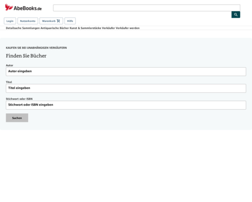 So sieht die Webseite von AbeBooks aus