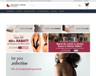 Webseite von Beate Uhse zum Beate Uhse Gutschein einlösen