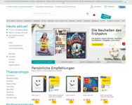 Webseite von bücher.de zum bücher.de Gutschein einlösen