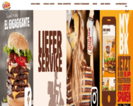 Webseite von Burger King zum Burger King Gutschein einlösen