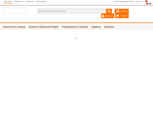 So sieht die Webseite von ELV aus