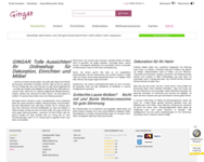 Webseite von Gingar zum Gingar Gutschein einlösen