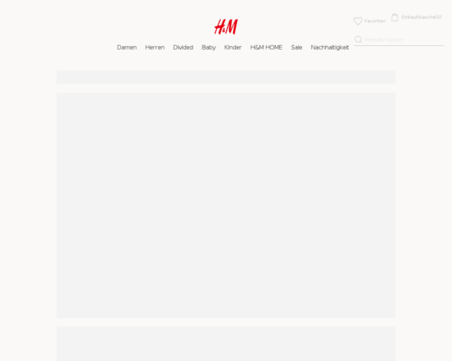 So sieht die Webseite von H&M aus