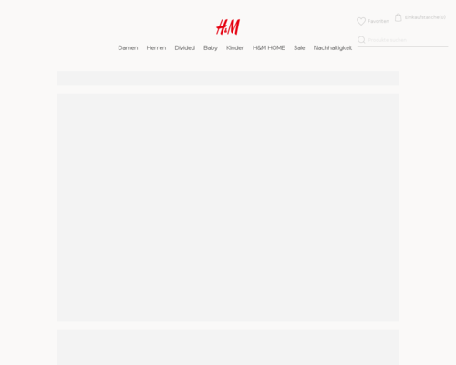 So sieht die Webseite von H&M aus So sieht die Webseite von H&M aus