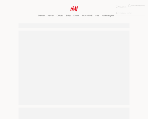 So sieht die Webseite von H&M aus