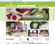 Webseite von Kochform zum Kochform Gutschein einlösen