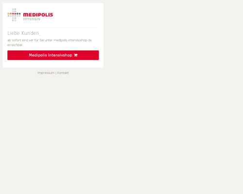 So sieht die Webseite von Medipolis aus So sieht die Webseite von Medipolis aus