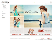 Webseite von Orsay zum Orsay Gutschein einlösen