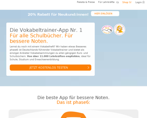 So sieht die Webseite von Phase-6 aus So sieht die Webseite von Phase-6 aus
