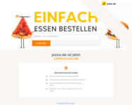 Webseite von Pizza.de zum Pizza.de Gutschein einlösen