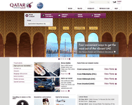 Webseite von Qatar Airways zum Qatar Airways Gutschein einlösen