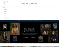 Webseite von Ralph Lauren zum Ralph Lauren Gutschein einlösen