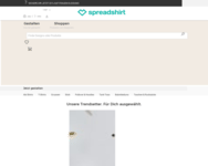 Webseite von Spreadshirt zum Spreadshirt Gutschein einlösen