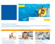 Webseite von Urlaub.de zum Urlaub.de Gutschein einlösen