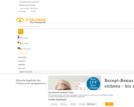 Webseite von Vitalsana zum Vitalsana Gutschein einlösen