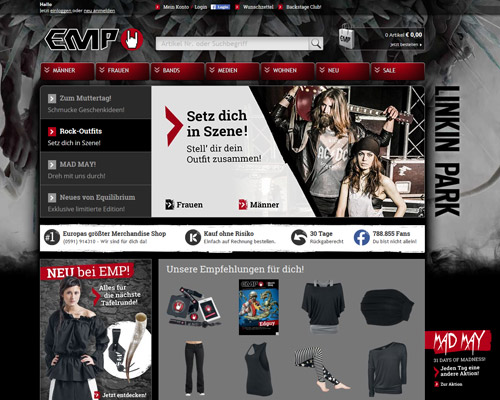 So sieht die Webseite von EMP aus So sieht die Webseite von EMP aus