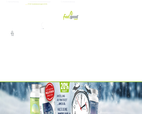 So sieht die Webseite von Feelgood Shop aus So sieht die Webseite von Feelgood Shop aus