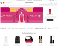 Webseite von Parfumdreams zum Parfumdreams Gutschein einlösen