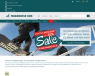 Webseite von Warehouse One zum Warehouse One Gutschein einlösen