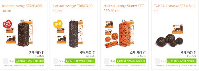 Blackroll Orange Produkte