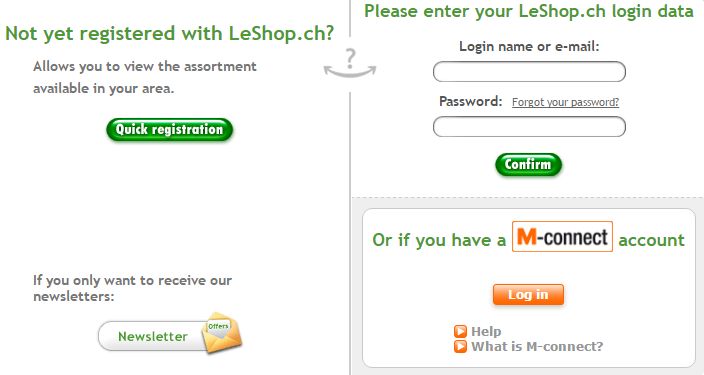 leshop.ch Registration