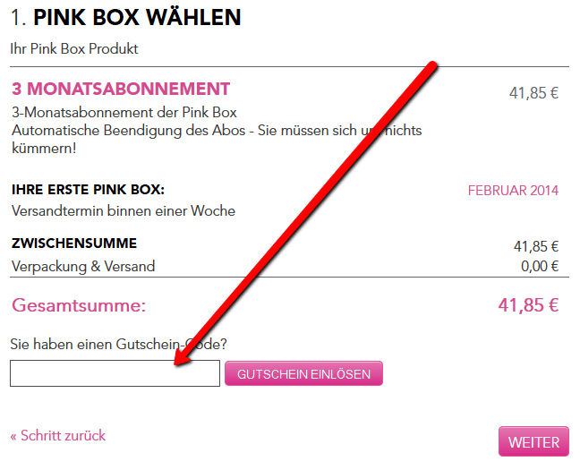 Pink Box bestellen
