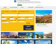 Webseite von Airline Direct zum Airline Direct Gutschein einlösen