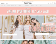 Webseite von boohoo zum boohoo Gutschein einlösen