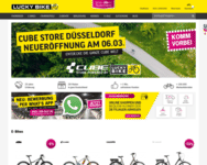 Webseite von Lucky Bike zum Lucky Bike Gutschein einlösen