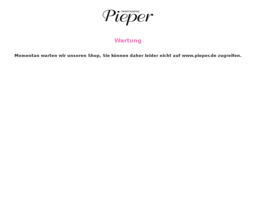 So sieht die Webseite von Parfümerie Pieper aus So sieht die Webseite von Parfümerie Pieper aus