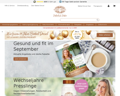 So sieht die Webseite von Bärbel Drexel aus So sieht die Webseite von Bärbel Drexel aus