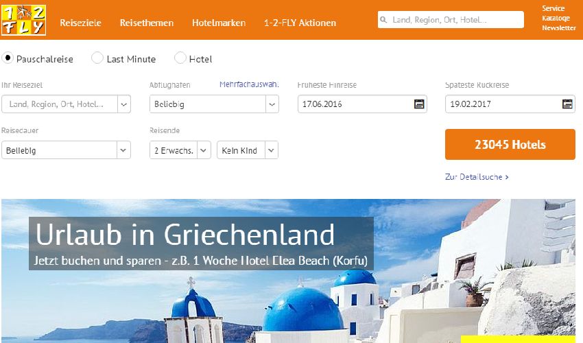 1 2 Fly Gutschein