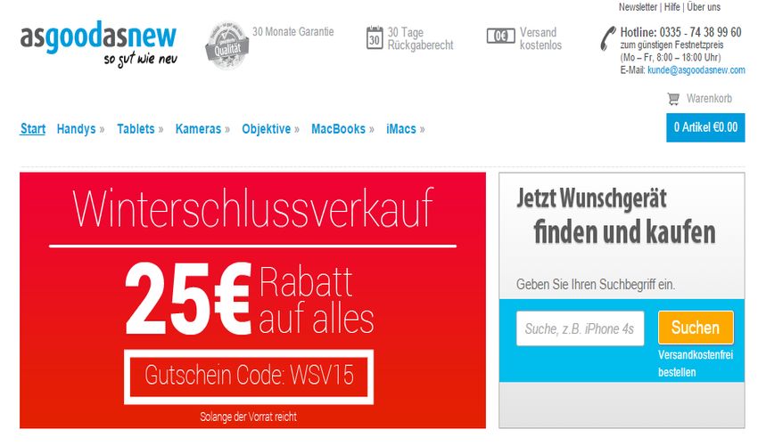 asgoodasnew Gutschein