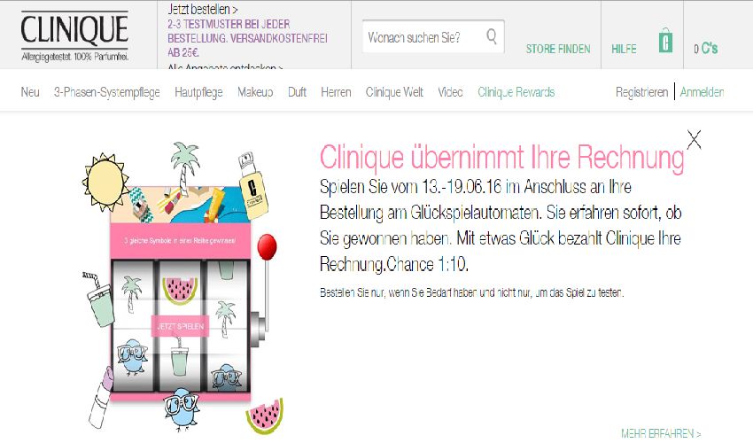 Clinique Gutschein