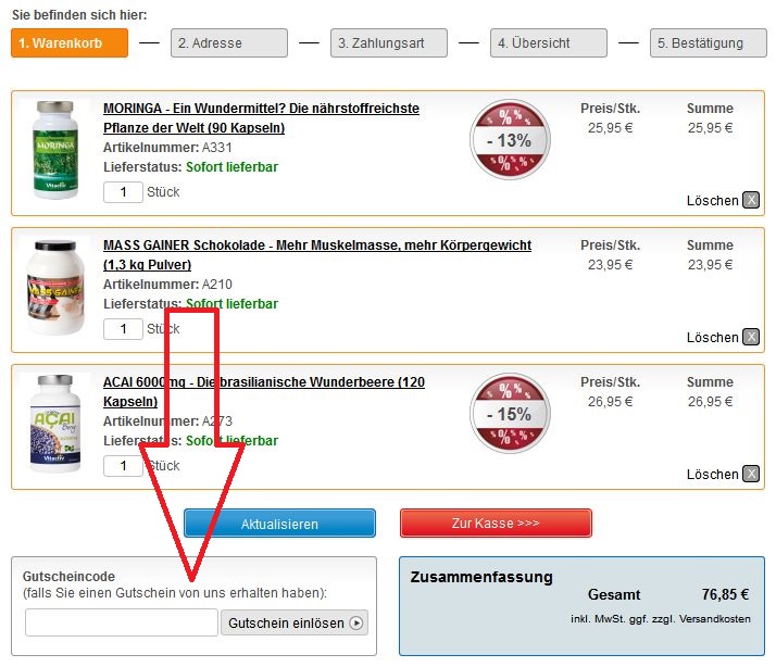 So wird der aktuelle Feelgood Shop Gutscheincode eingelöst
