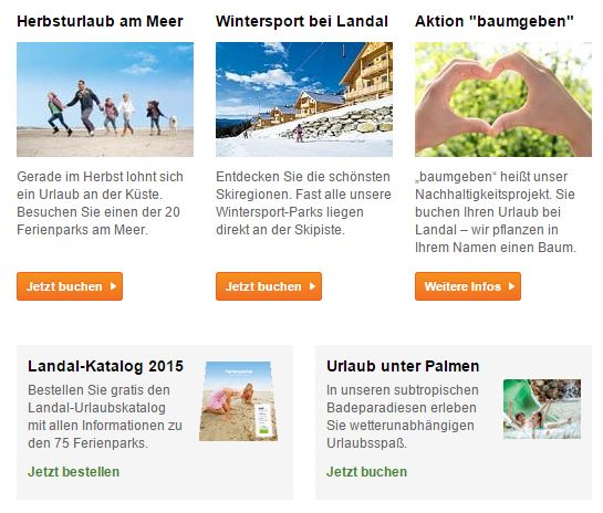 Landal Greenparks Themen