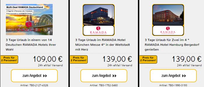 Reiseschein.de Bestseller
