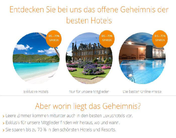 Secret Escapes Geheimnis